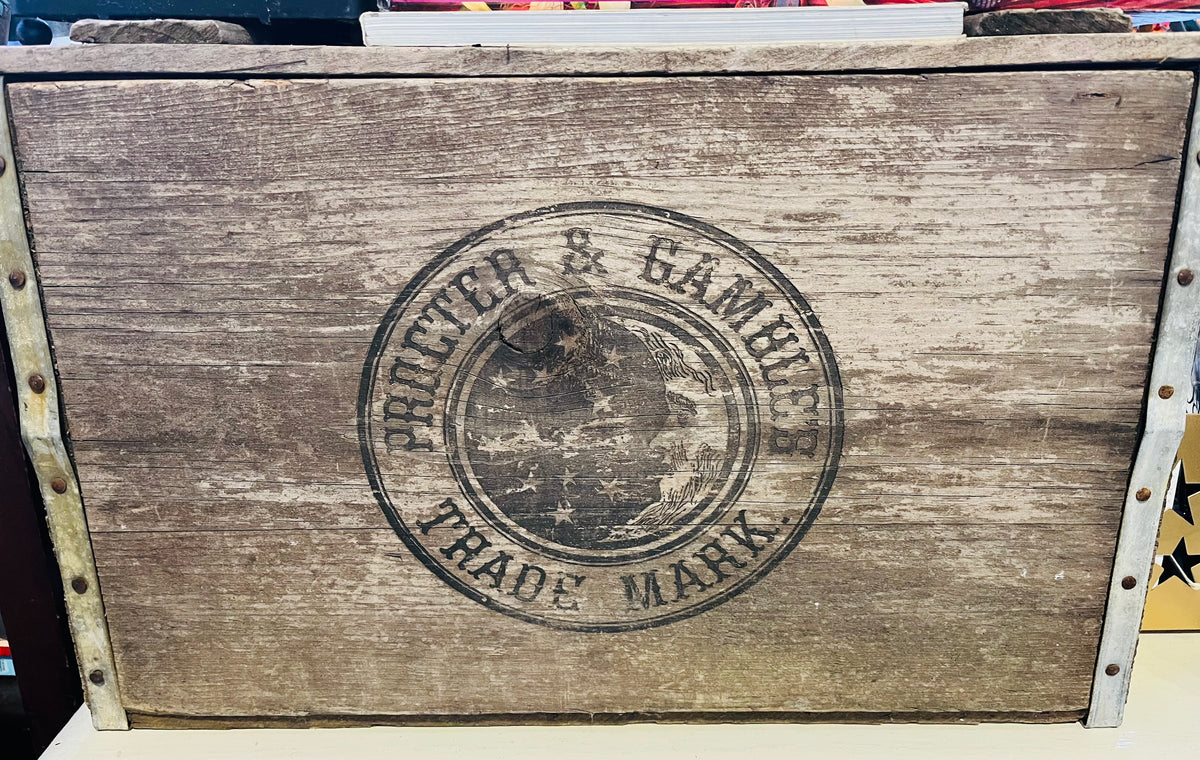 Proctor &amp; Gamble VTG Crate with Cut Out Handles