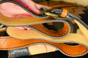 Patricia Nash Zig Zag Patchwork Brown Hobo Crossbody Leather Bag