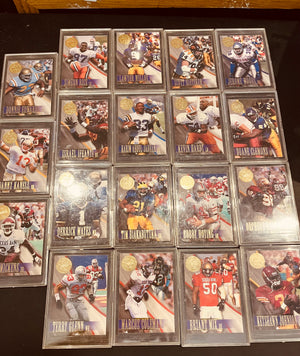 Football Cards in Protective Case