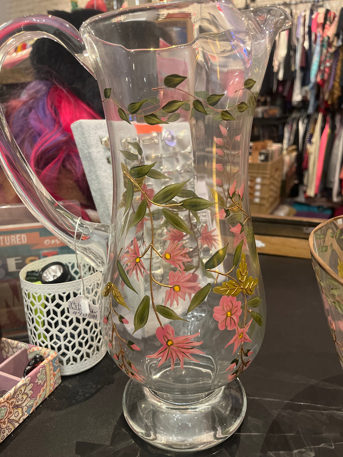 Momo Panache Hand Painted Large Pitcher