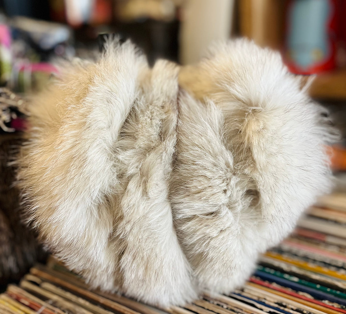 Heart Shaped Saga REAL Fox Fur 7” Pillow Decor