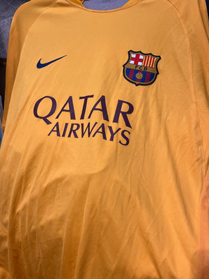 Nike dri Fit Qatar Airways FCB Authentic Football Jersey SzL