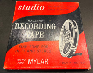 Studio Brand Magnetic Recording Tape Splice Free Mylar USED