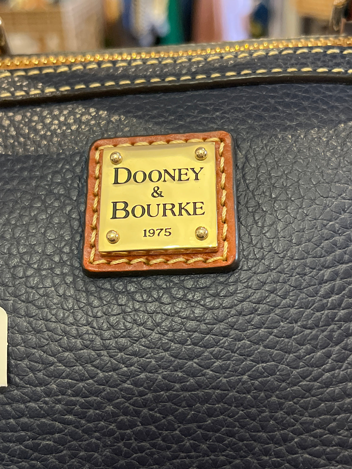 VTG Dooney &amp; Bourke Blue Leather  80s/90s Production 8.5”