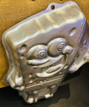 Vtg SpongeBob SquarePants Aluminum Tin 12” Cake Pan