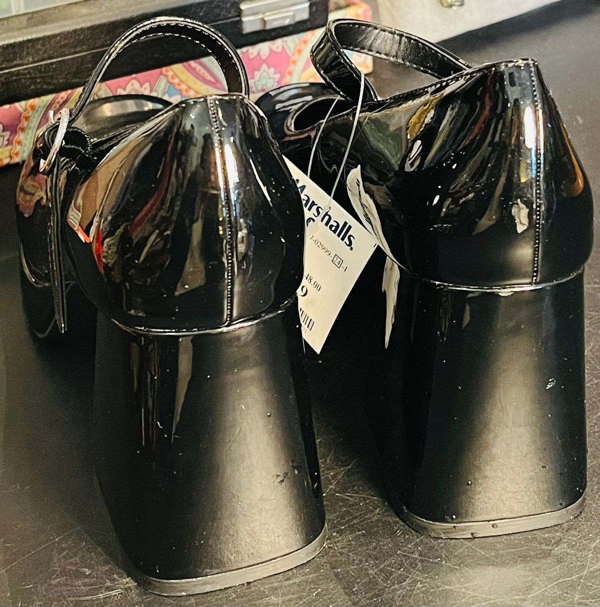 Steve Madden Black Mary Jane Pump Patent Leather Size 6.5