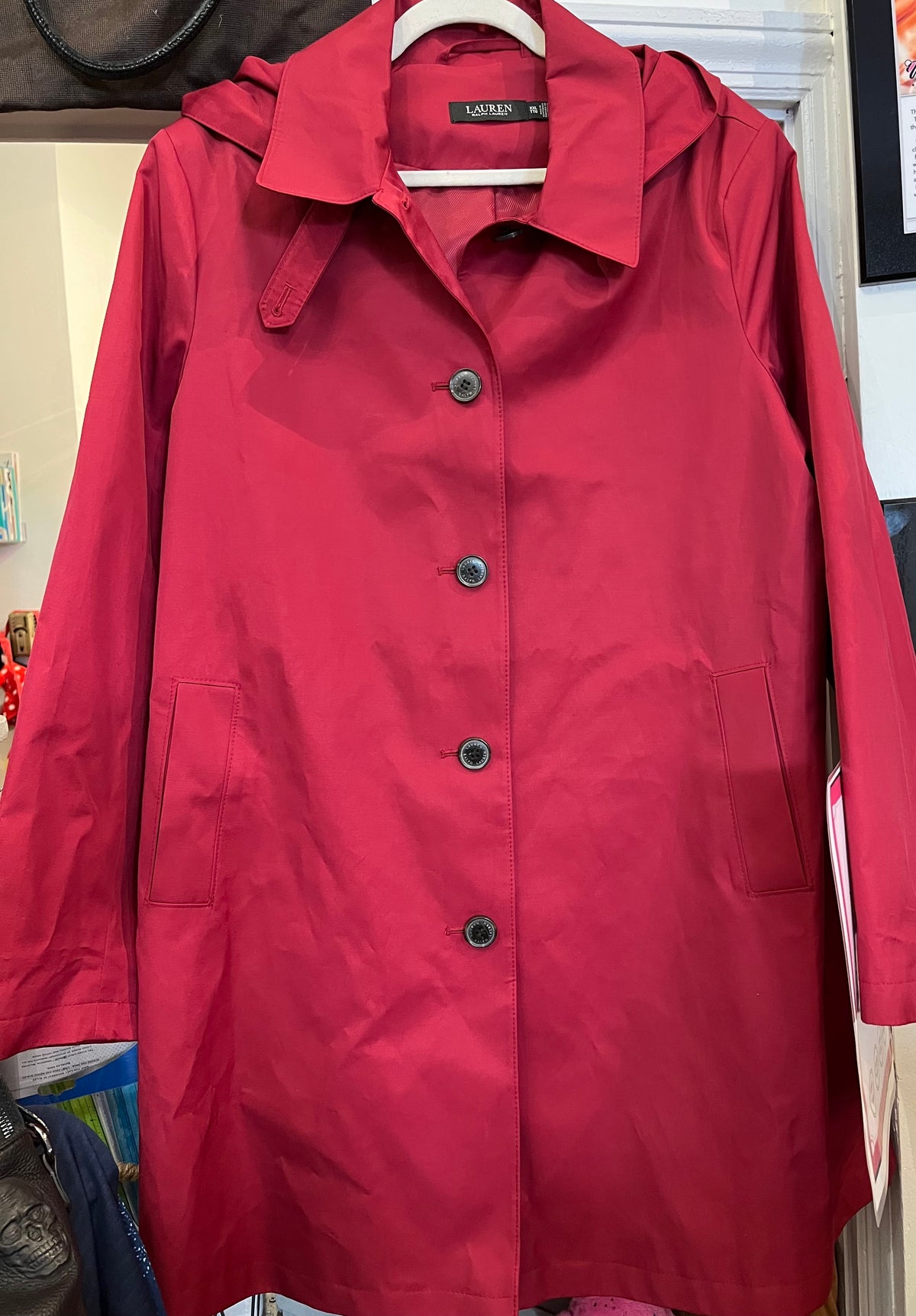 Lauren Ralph Lauren used Red Hooded Jacket Womens 2XL