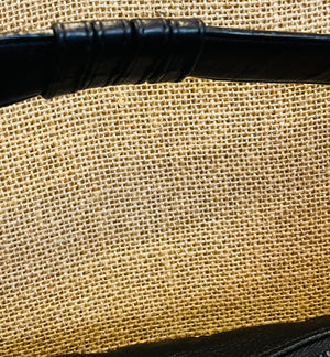 IO Pelle 14” Black Skulls Shoulder Zip Bag Italian Leather Exc Condition! used