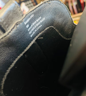 Coconuts Cow Girl Black Boots Sz8M Pointed Toe