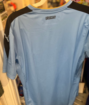 Uruguay PUMA La Celeste Soccer AUF Jersey Baby Blue SzM Gently Used No Stains or Rips!