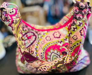 Vera Bradley Berry Paisley Quilted Cotton 12” Shoulder Bag GUC!