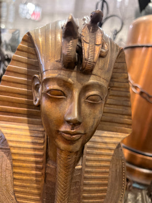VTG The Gold Mask of Tutankhamun Bust 1978 LENOX Placed on a Stone Base