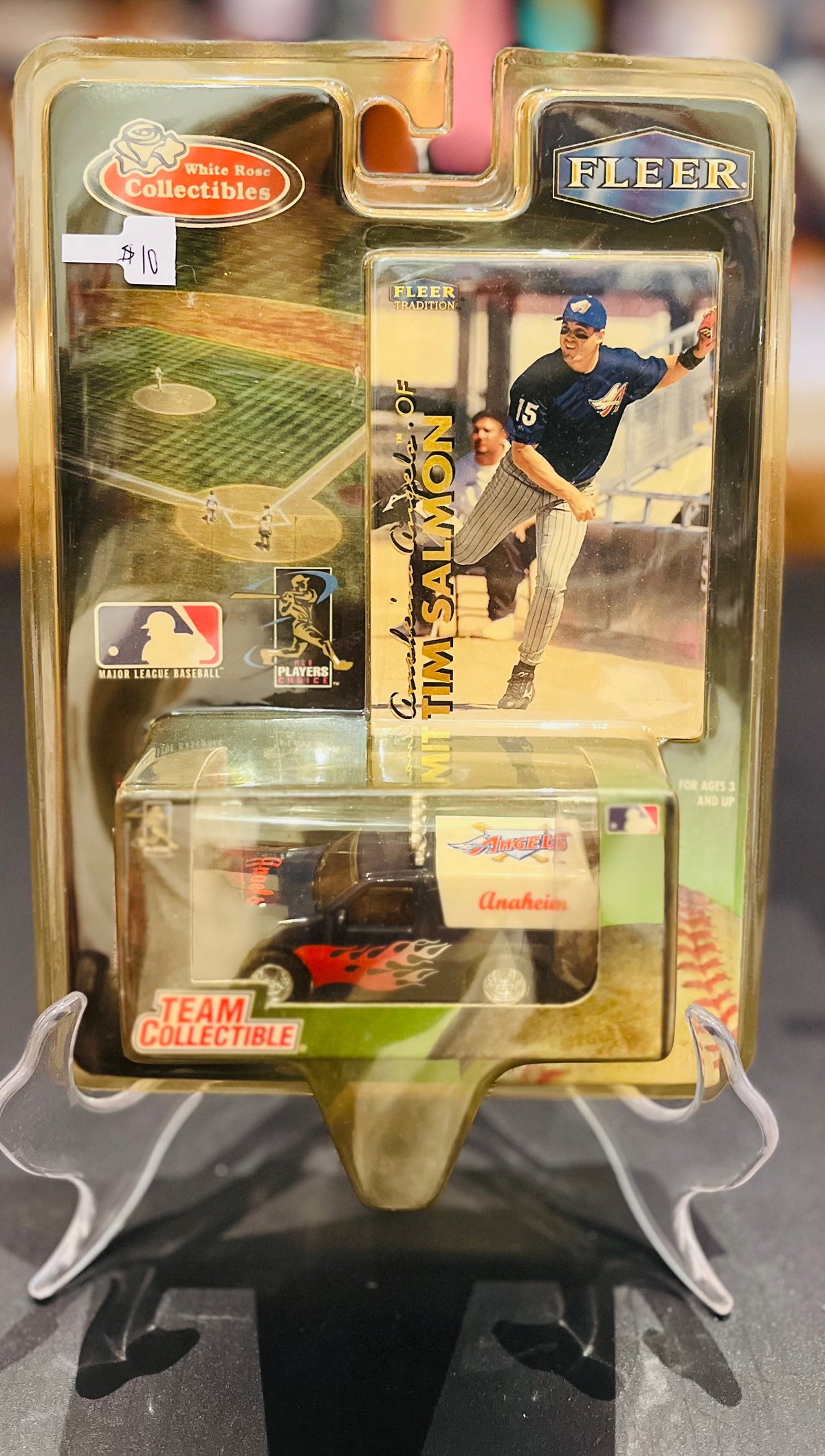 Vtg White Rose Collectibles by Fleer Baseball Diecast Vehicle and Trading Card
