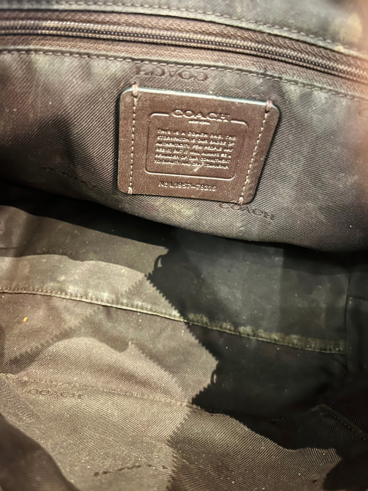 COACH Elise Leather Crossbody Bag with Handles (Some Wear)