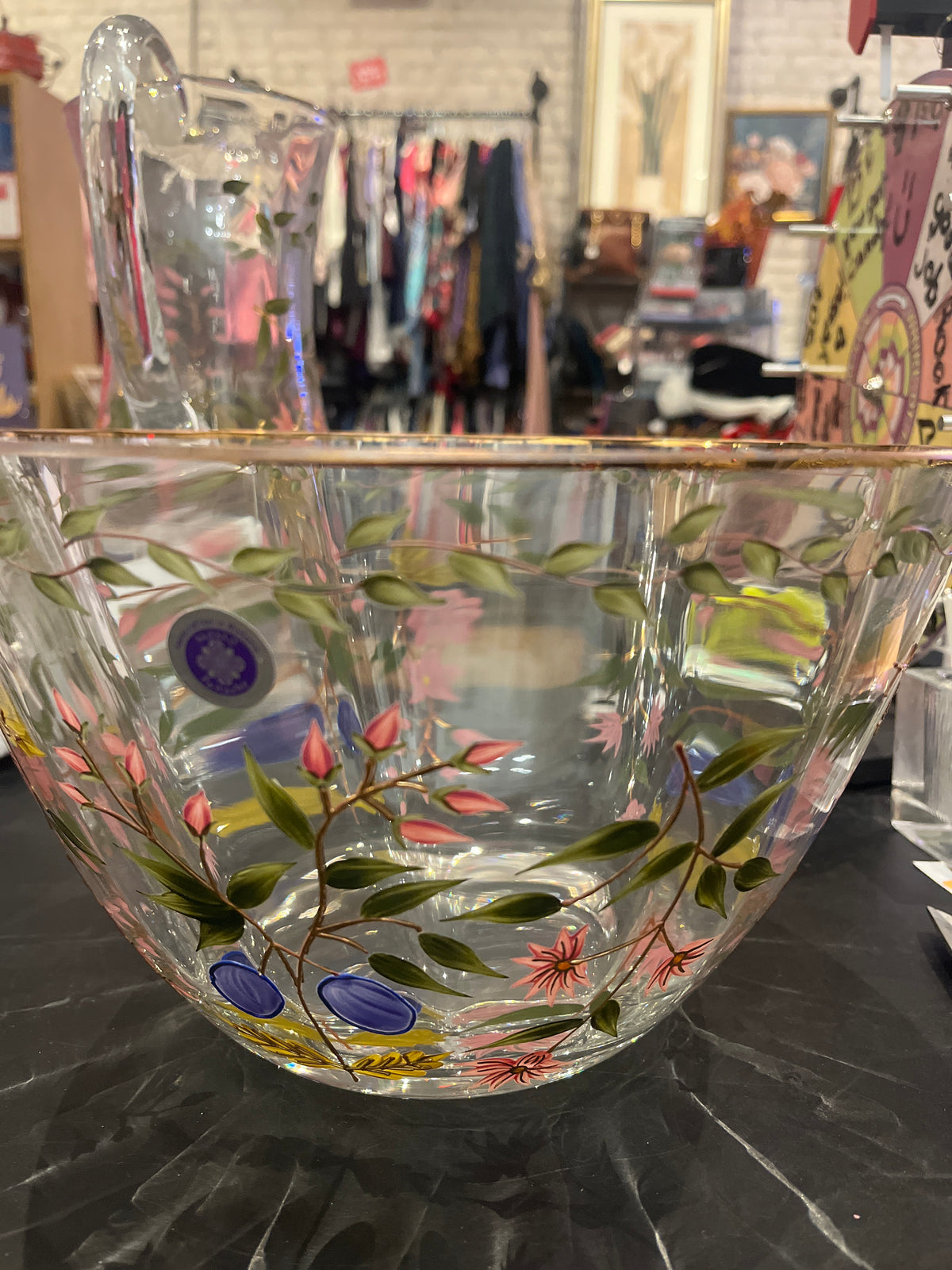 Momo Panache Large Bowl Hanf Painted w sticker