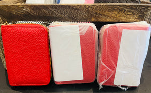 Vegan Leather Small 4” Zip Around Wallets - Muliple Colors New