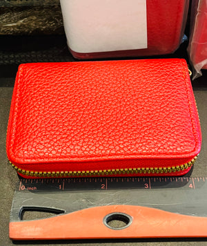 Vegan Leather Small 4” Zip Around Wallets - Muliple Colors New