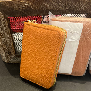 Vegan Leather Small 4” Zip Around Wallets - Muliple Colors New