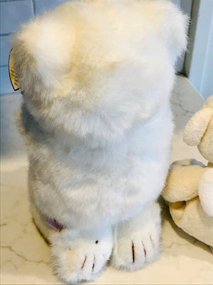 VINTAGE USED Ty CLASSIC 1995 Faith The Praying Bear W Tag 10”&Little Angel Wings Bear