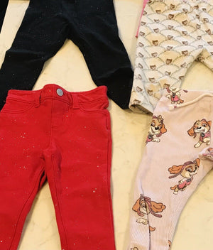 USED Baby+Toddler Jeans, Pants 10PC LOT: Place, Gap, Cat&Jack, Paw Patrol, Uniqlo