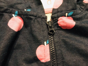 USED Bundles Baby Place Girls Pink Apple Zipper Jacket W Hoodie 0-3M Great Condition!