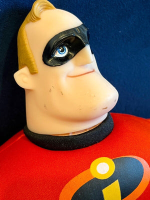 Disney/Pixar Mr. Incredible Plushie Plastic Doll 14" Toy Incredibles Movie USED