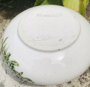 Homestead Signed “Donna 10” Blue Flower Bud Vase 4.5”W - USED