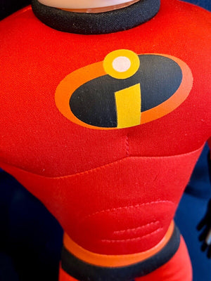 Disney/Pixar Mr. Incredible Plushie Plastic Doll 14" Toy Incredibles Movie USED