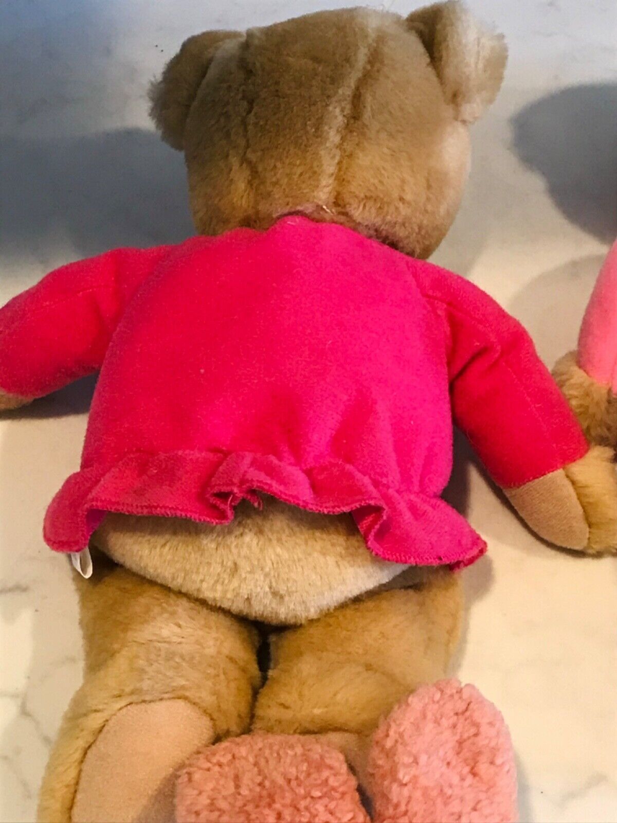 VINTAGE LOT: Two USED Hallmark Love Kiss Kiss Bears +1 Shirt & Mary Meyer Pink Bunny