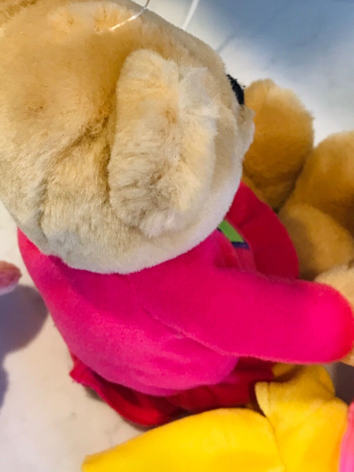 VINTAGE LOT: Two USED Hallmark Love Kiss Kiss Bears +1 Shirt & Mary Meyer Pink Bunny