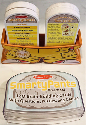 Melissa & Doug Smarty Pants Preschool PreK 120 Brain Building Cards In Case USED