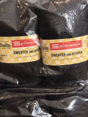 Spinnerin LOT:8  Skeins Yarn Sweater 100% Orlon Acrylic 2ozColor3013 Dark Brown