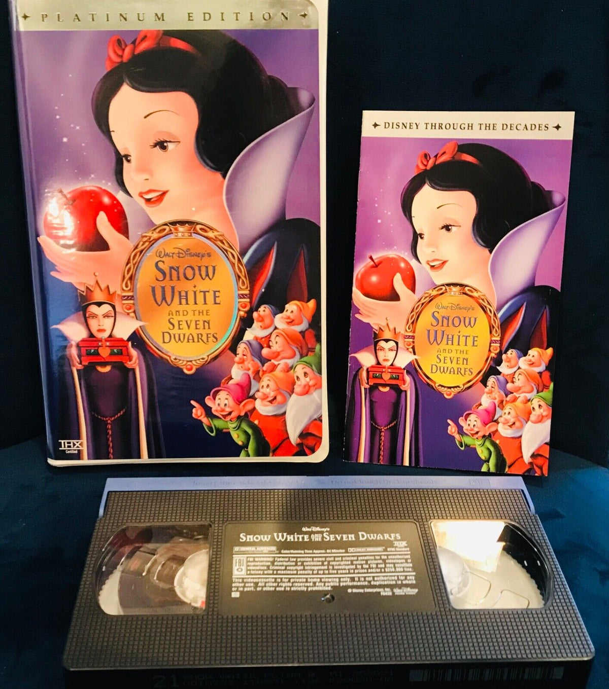 Snow White and the Seven Dwarfs (VHS, 2001, Platinum) Used w Booklet!