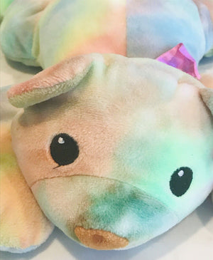 VINTAGE USED TY PLUSH Bear: The Neon Rainbow Bear - Multicolor Large Bear Rainbow