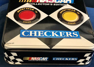 NASCAR Collectors Edition Checkers Game Set in Metal Tin Excellent Cdtn! USED