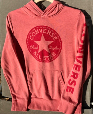 USED Converse Kids Boys Heathered Chuck Patch Pullover Hoodie (Big Kids)L 12-13yrs