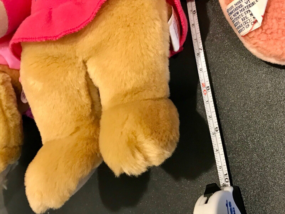 VINTAGE LOT: Two USED Hallmark Love Kiss Kiss Bears +1 Shirt & Mary Meyer Pink Bunny