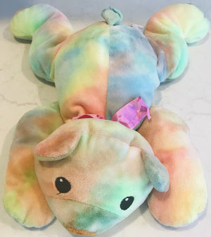 VINTAGE USED TY PLUSH Bear: The Neon Rainbow Bear - Multicolor Large Bear Rainbow