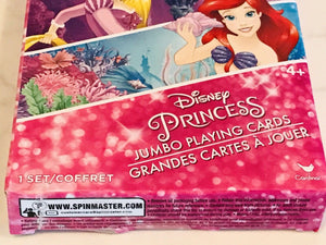 DISNEY PRINCESS JUMBO PLAYING CARDS 3.5" X 5" SET BRAND NEW IN BOX USED