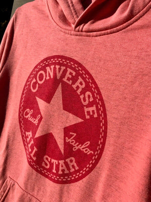 USED Converse Kids Boys Heathered Chuck Patch Pullover Hoodie (Big Kids)L 12-13yrs