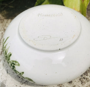 Homestead Signed “Donna 10” Blue Flower Bud Vase 4.5”W - USED