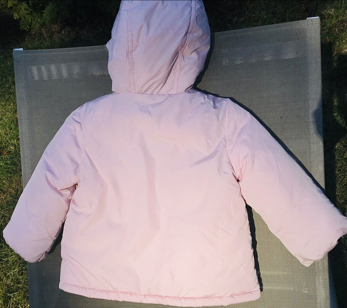 PLACE Pink Hoodie Zip Up Coat with Leopard Faux Fur 18-24 Mos Great Used Cond.!!