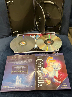 Cinderella (Blu-ray/DVD, 2012, 2-Disc Set, Diamond Edition +Tangled Short USED