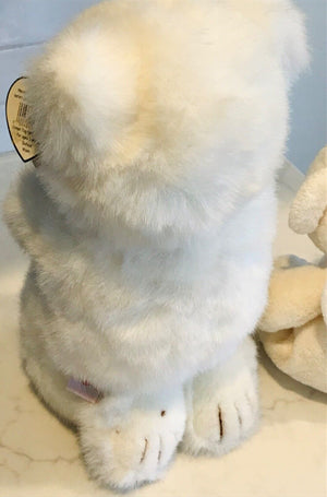 VINTAGE USED Ty CLASSIC 1995 Faith The Praying Bear W Tag 10”&Little Angel Wings Bear