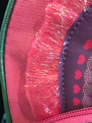 USED Dora The Explorer Pink Ballet Adventures Wheelie Handle Suitcase Book bag Combo