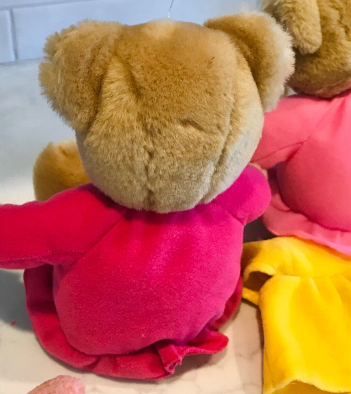 VINTAGE LOT: Two USED Hallmark Love Kiss Kiss Bears +1 Shirt & Mary Meyer Pink Bunny