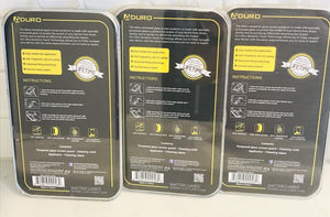 3 LOT:DURO Shatterguardz Tempered Glass Screen Guards iPhone 4. Fits 3.5” Screen Used