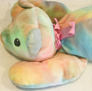 VINTAGE USED TY PLUSH Bear: The Neon Rainbow Bear - Multicolor Large Bear Rainbow