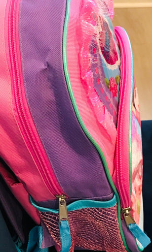 USED Dora The Explorer Pink Ballet Adventures Wheelie Handle Suitcase Book bag Combo