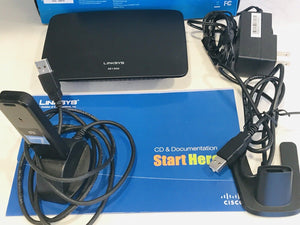 Linksys LOT: 5Port USED Fast Ethernet SE1500NP & Dual-Band Network Adapter WuSB600N